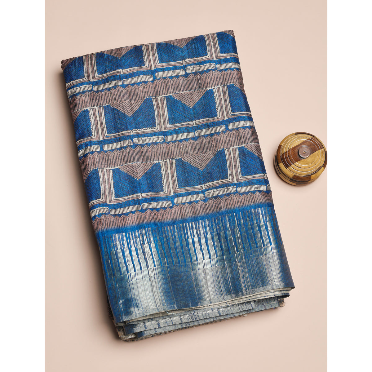 SEMI TUSSAR PRINTED FABRIC