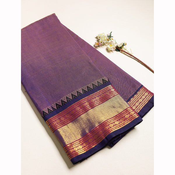 Handloom Cotton Narayanpet Zari Border Fabric