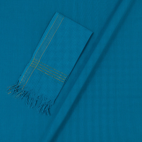 South Cotton Ocean Blue Colour Dupatta and Bottom Fabric Set Online 7000AE