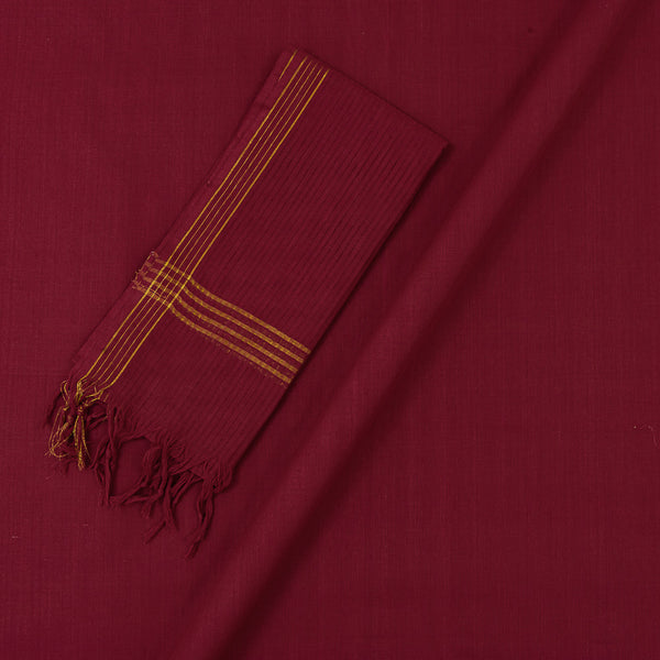 South Cotton Plum Colour Dupatta and Bottom Fabric Set Online 7000AG