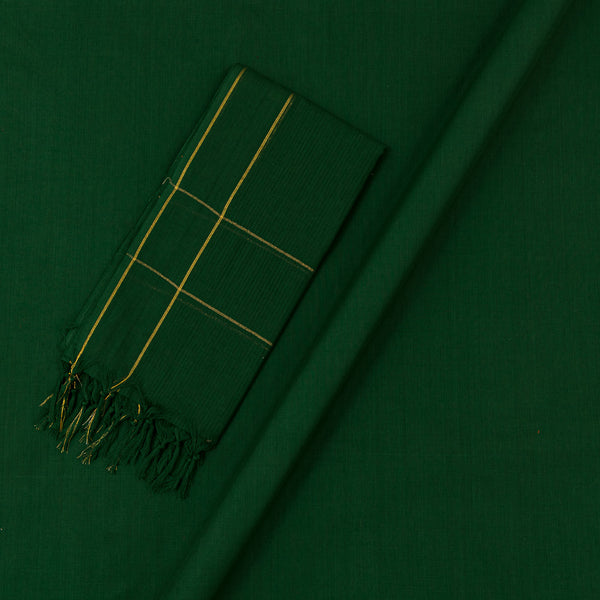 South Cotton Bottle Green Colour Dupatta and Bottom Fabric Set Online 7000T