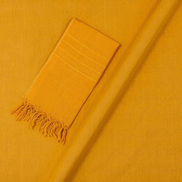 South Cotton Orangish Yellow Colour Dupatta and Bottom Fabric Set Online 7000X