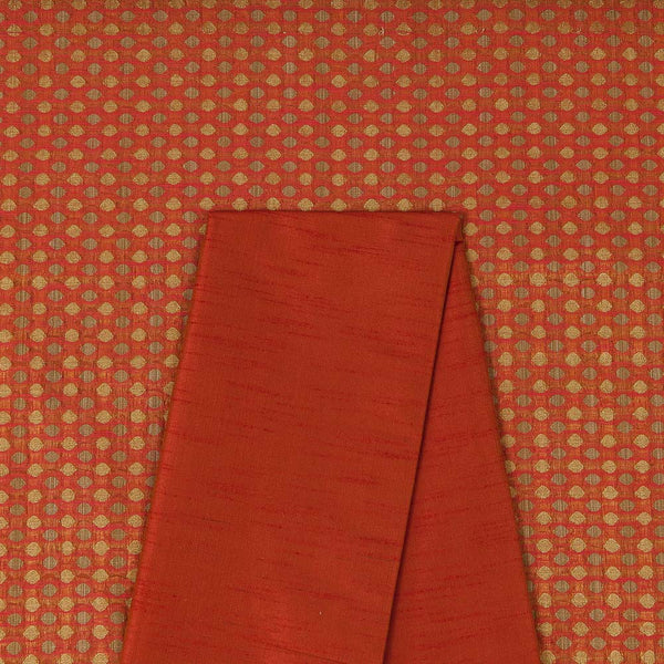 Chanderi Feel Fancy Jacquard Fabric & Banarasi Raw Silk [Artificial Dupion] Plain Fabric Unstitched Two Piece Dress Material Online ST-7002AQ-4216AR
