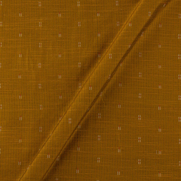 Silk Dupion [Artificial Silk] Rust X Black Cross Tone Kantha with Jacquard Butti Fabric Online 7009AS1