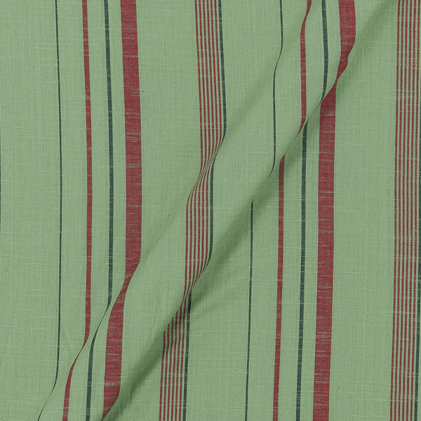 Slub Cotton Pastel Turquoise Colour Vertical Stripes (Length Wise) Fabric freeshipping - SourceItRight