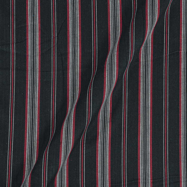 Cotton Two Ply Stripes Black Colour 43 Inches Width Fabric freeshipping - SourceItRight