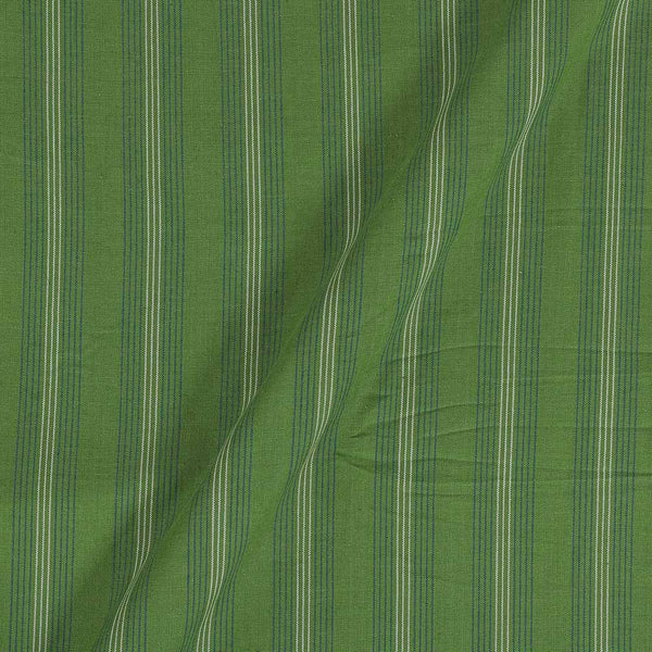 Cotton Two Ply Stripes Mehendi Green Colour 43 Inches Width Fabric freeshipping - SourceItRight