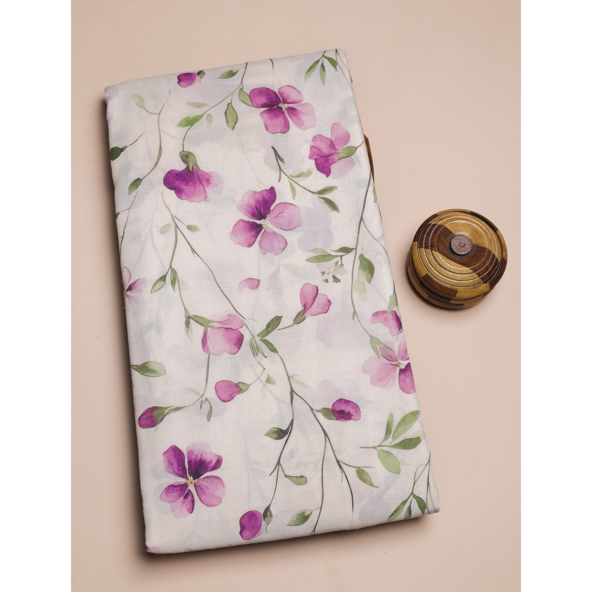 MUL CHANDERI PRINTED FABRIC