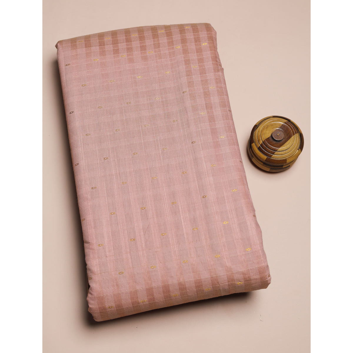 SEMI TUSSAR CHECKS FABRIC