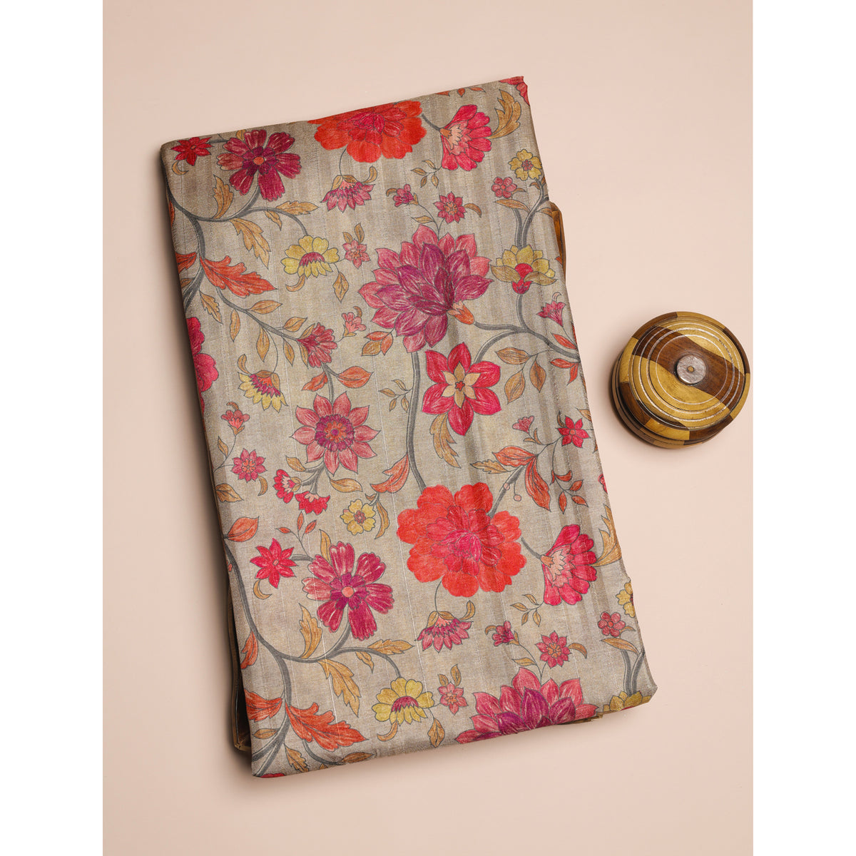 SEMI TUSSAR PRINTED FABRIC
