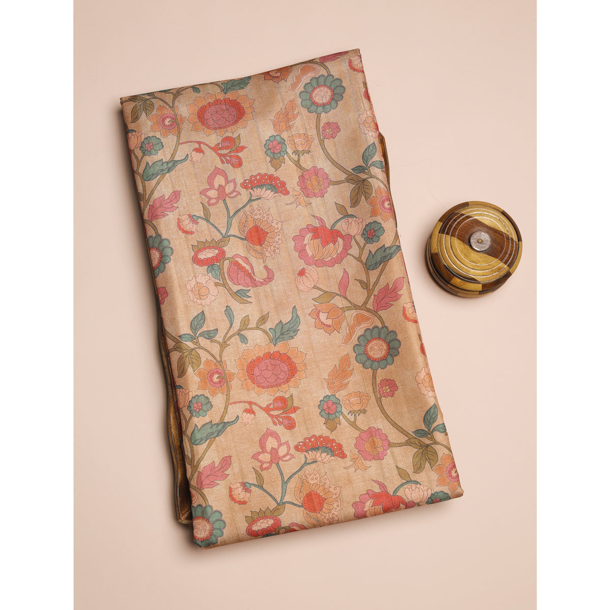 SEMI TUSSAR PRINTED FABRIC