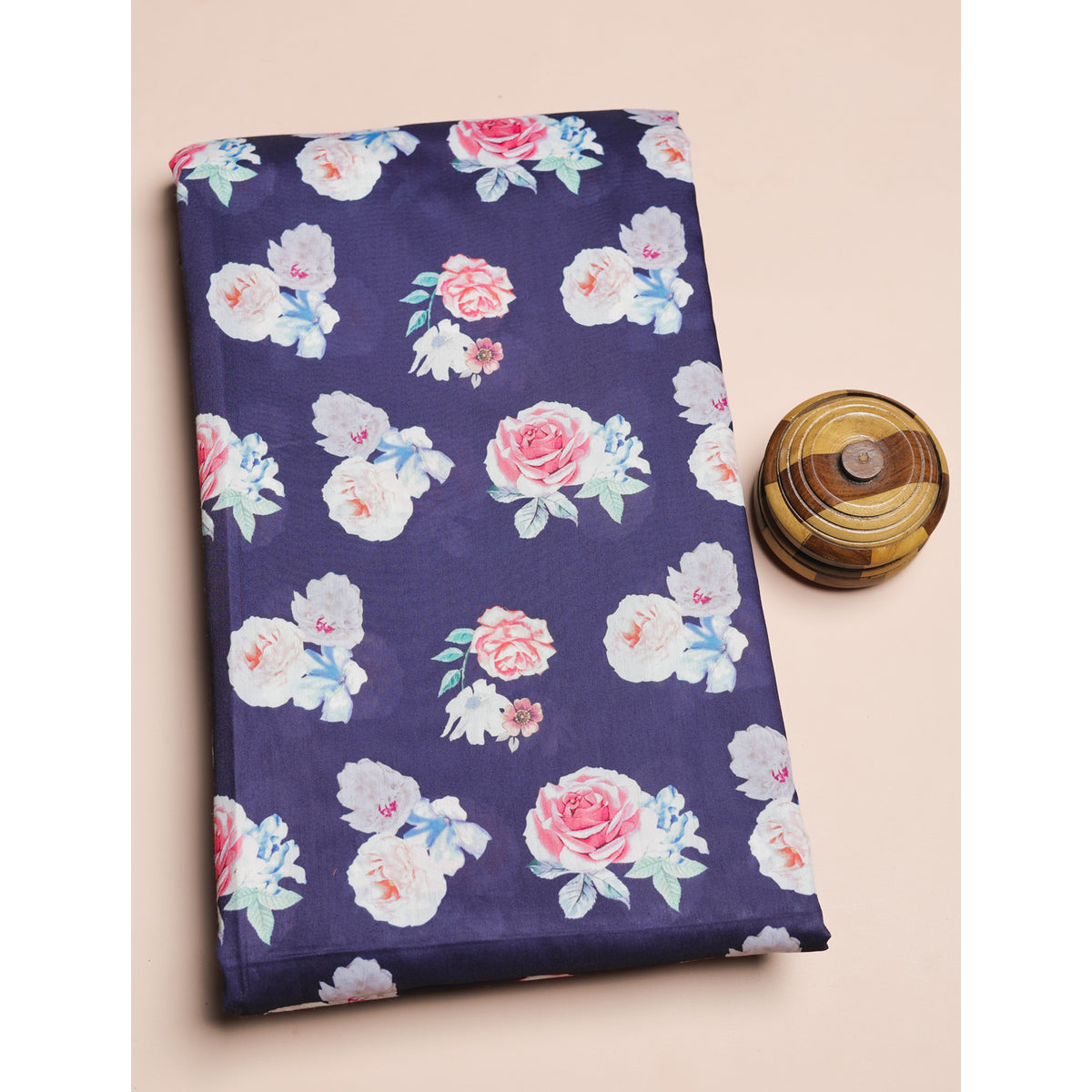 MUL CHANDERI PRINTED FABRIC