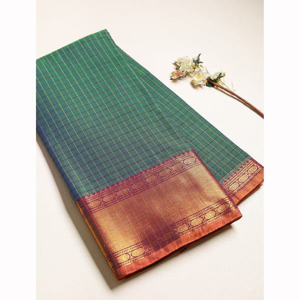 Handloom Cotton Narayanpet Zari Border Fabric