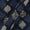 Assam Silk Indigo Colour Mughal Hand Block Print Fabric Online 9011J2