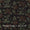 Cotton Mul Vanaspati [Natural Dye] Black Colour Floral Hand Block Print Fabric Online 9012F