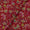 Fancy Modal Chanderi Silk Feel Cherry Red Colour Gold Jaal Print 43 Inches Width Fabric