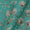 Fancy Modal Chanderi Silk Feel Aqua Marine Colour Gold Jaal Print 43 Inches Width Fabric