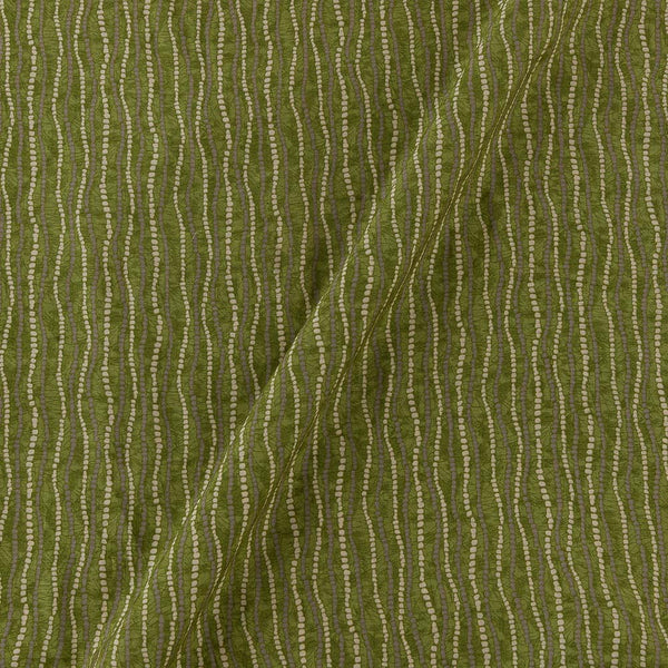 Fancy Modal Chanderi Silk Feel Moss Green Colour Bandhani Print Fabric Online 9019W2