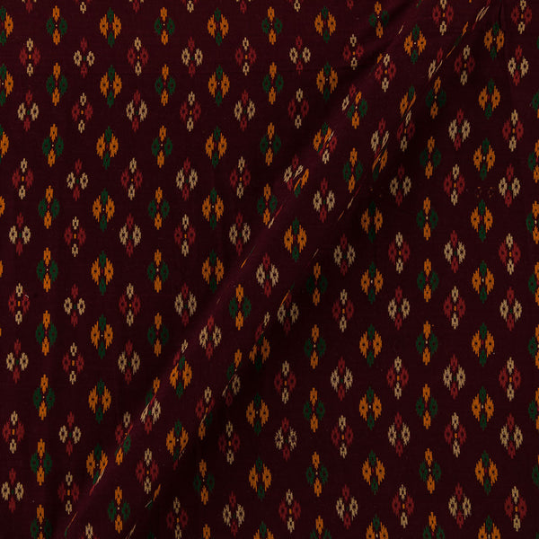 Soft Cotton Dark Maroon Colour Geometric Print Fabric Online 9023BM1