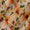 All Over Schiffli Cut Work Pale Peach Colour Floral Print Cotton Fabric Online 9026BU