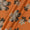 All Over Schiffli Cut Work Peach Orange Colour Floral Print Cotton Fabric Online 9026DB