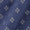 Premium Pure Linen Blue Horizon Colour Geometric Butti Print 43 Inches Width Fabric