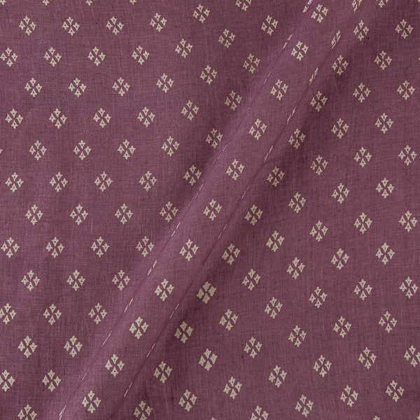 Premium Pure Linen Onion Pink Colour Geometric Butti Print 43 Inches Width Fabric