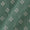 Premium Pure Linen Shell Green Colour Geometric Butti Print 43 Inches Width Fabric