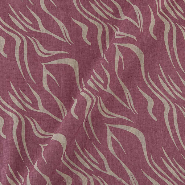 Premium Pure Linen Dusty Pink Colour Abstract Print 43 Inches Width Fabric