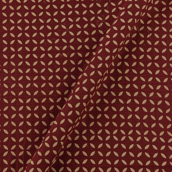 Dusty Gamathi Maroon Colour Leaves Print Cotton Fabric