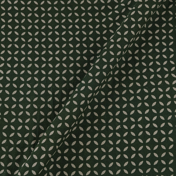 Dusty Gamathi Dark Green Colour Leaves Print Cotton Fabric