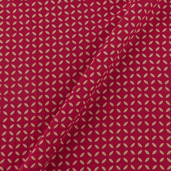 Dusty Gamathi Pink Colour Leaves Print Cotton Fabric