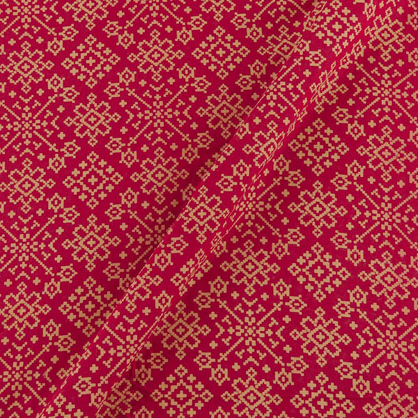 Dusty Gamathi Pink Colour Patola Print 45 Inches Width Cotton Fabric