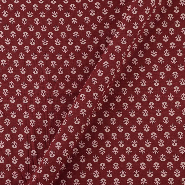 Dusty Gamathi Maroon Colour Floral Print Cotton Fabric Online 9072FB7