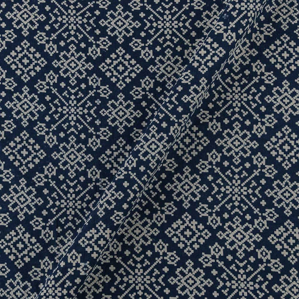 Dusty Gamathi Teal Blue Colour Patola Print 45 Inches Width Cotton Fabric