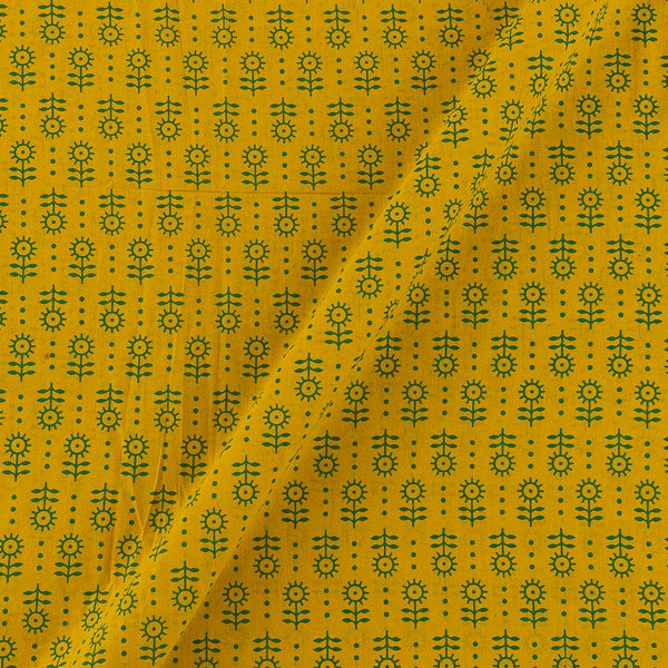 Buy Cotton Mustard Yellow Colour Floral Print Fabric 9072BM-cpg16 Online -  SourceItRight