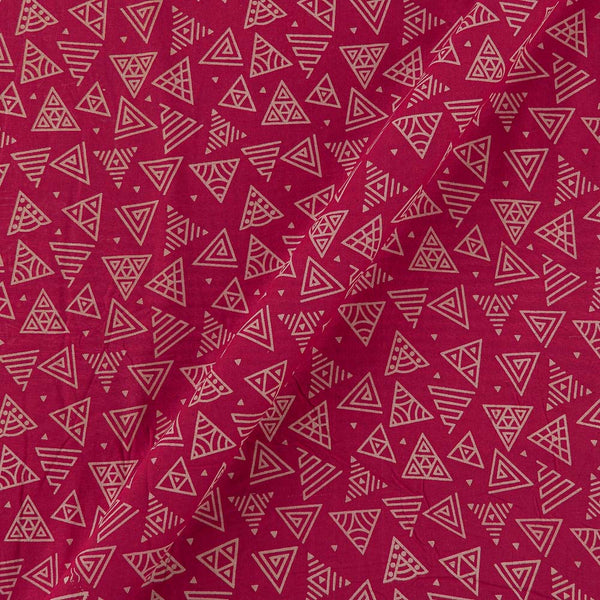 Dusty Gamathi Pink Colour Geometric Print Cotton Fabric Online 9072FM1