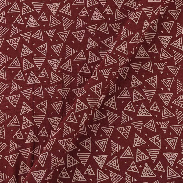 Dusty Gamathi Maroon Colour Geometric Print Cotton Fabric Online 9072FM4