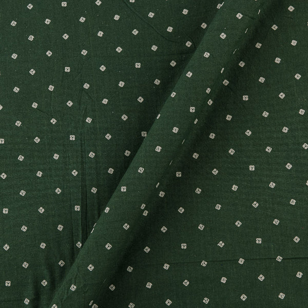 Dusty Gamathi Dark Green Colour Bandhani Print Cotton Fabric cut of 0.90 Meter