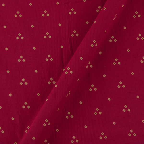 Dusty Gamathi Pink Colour Bandhani Print Cotton 45 Inches Width Fabric