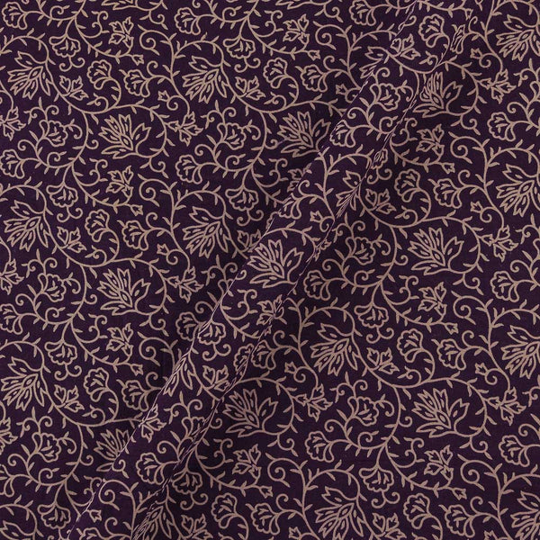 Dusty Gamathi Purple Wine Colour Jaal Print Cotton 45 Inches Width Fabric