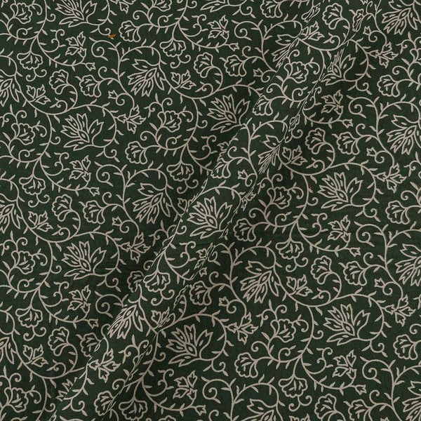 Dusty Gamathi Dark Green Colour Jaal Print Cotton 45 Inches Width Fabric