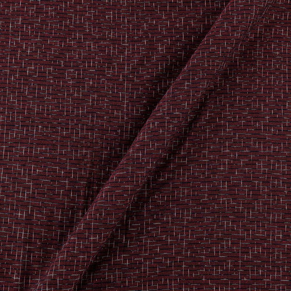 Unique Geometric Ikat (Ikat in Warp and Striped in Weft) Maroon X Black Cross Tone Washed Fabric Online 9150AH2