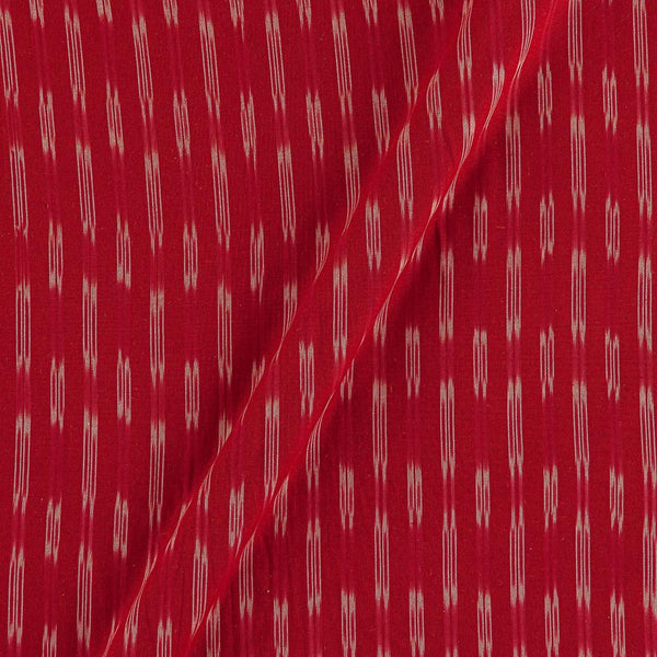 Cotton Ikat Red Colour Washed Fabric Online S9150V1
