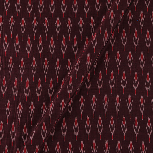 Mercerised Cotton Ikat Marron X Black Cross Tone 45 Inches Width Fabric