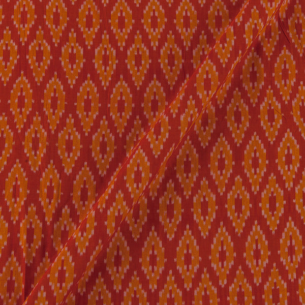Mercerised Cotton Ikat Poppy Red Colour Fabric Online 9151QG4