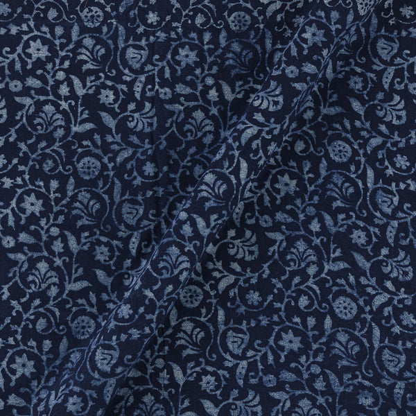 Authentic Dabu Cotton Indigo Colour Jaal Block Print Fabric Online 9179FS