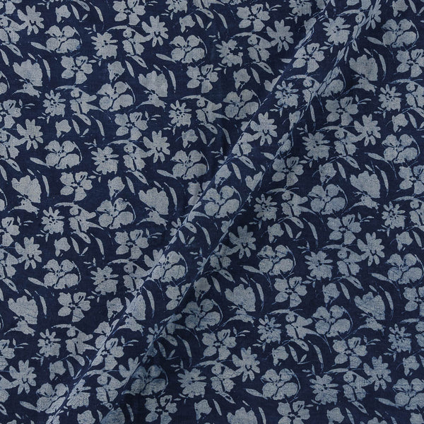 Authentic Dabu Cotton Indigo Colour Jaal Block Print Fabric Online 9179FT