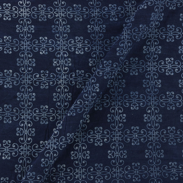 Authentic Dabu Cotton Indigo Colour Geometric Block Print Fabric Online 9179FU