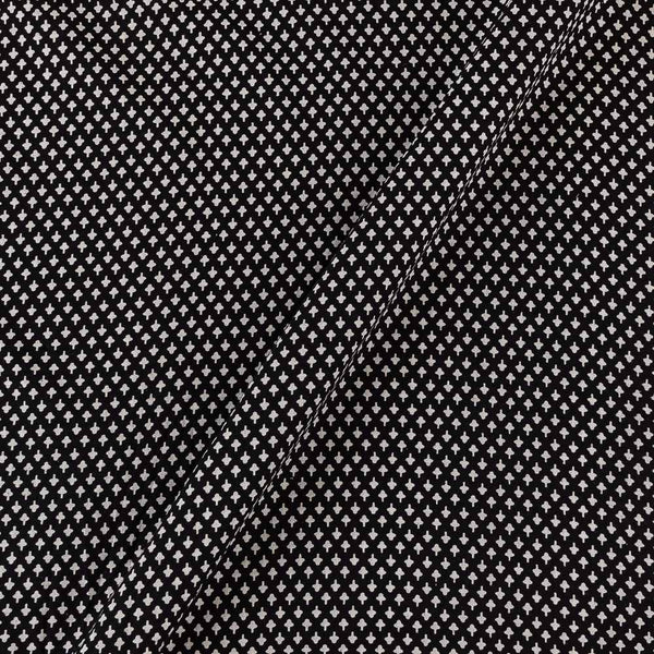 Soft Cotton Black Colour Small Butti Print Fabric Online 9180CW